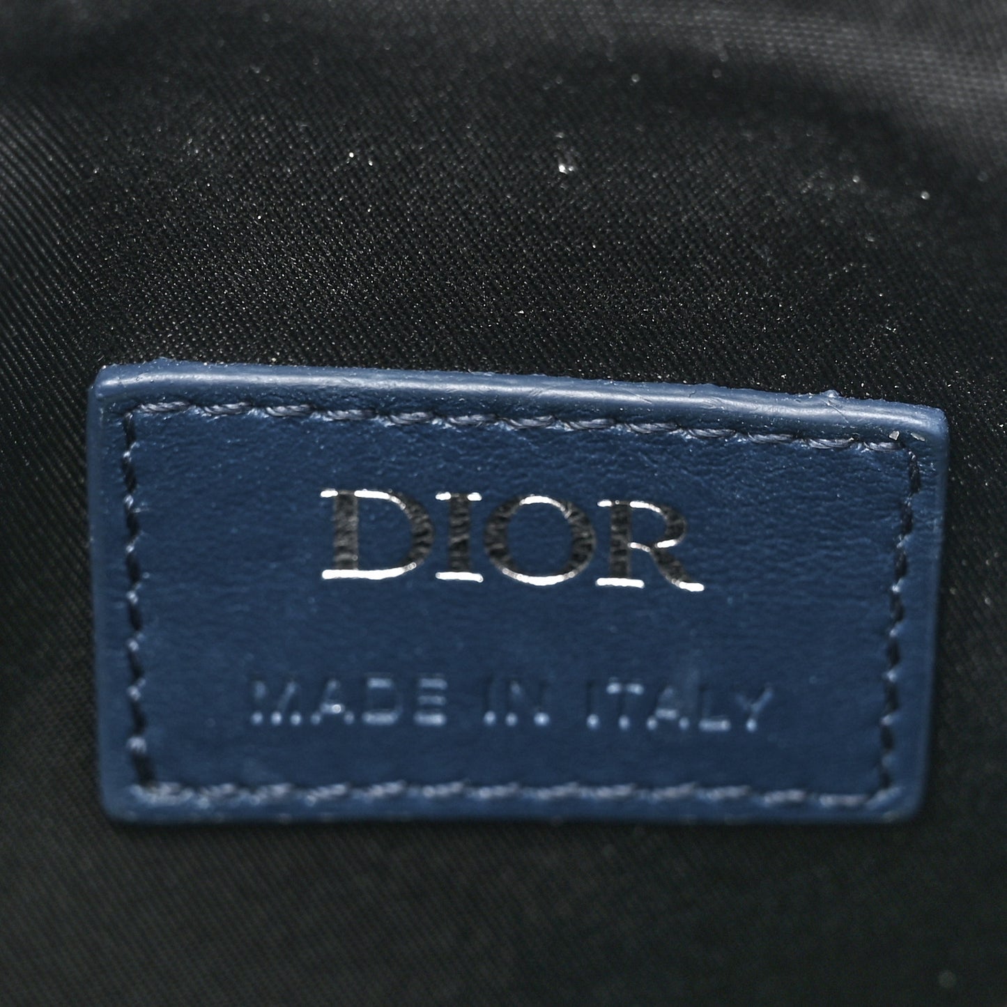 Galaxy Calfskin Oblique World Tour Saddle Belt Bag Navy Blue
