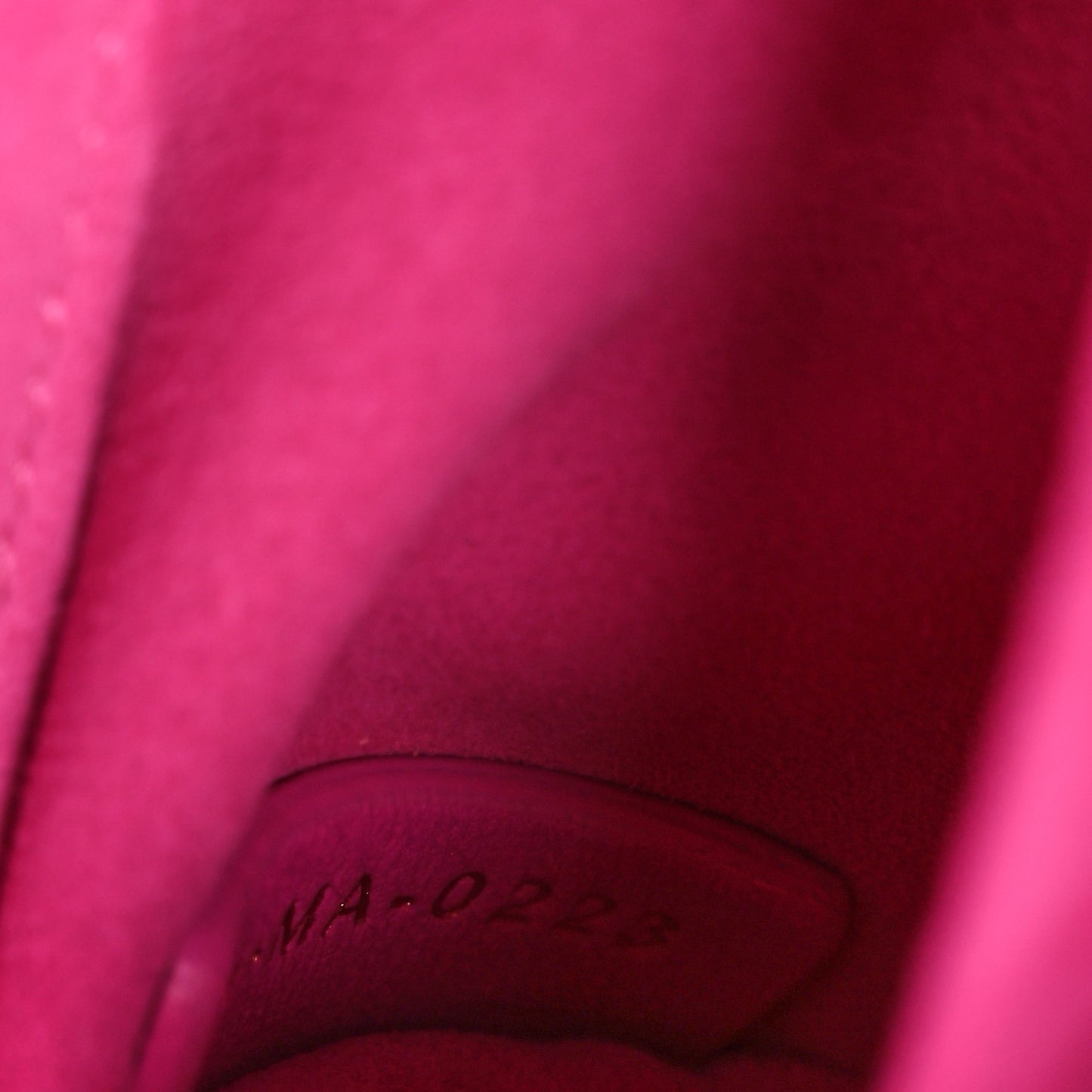 Lambskin Cannage Small Lady D-Joy Fuchsia