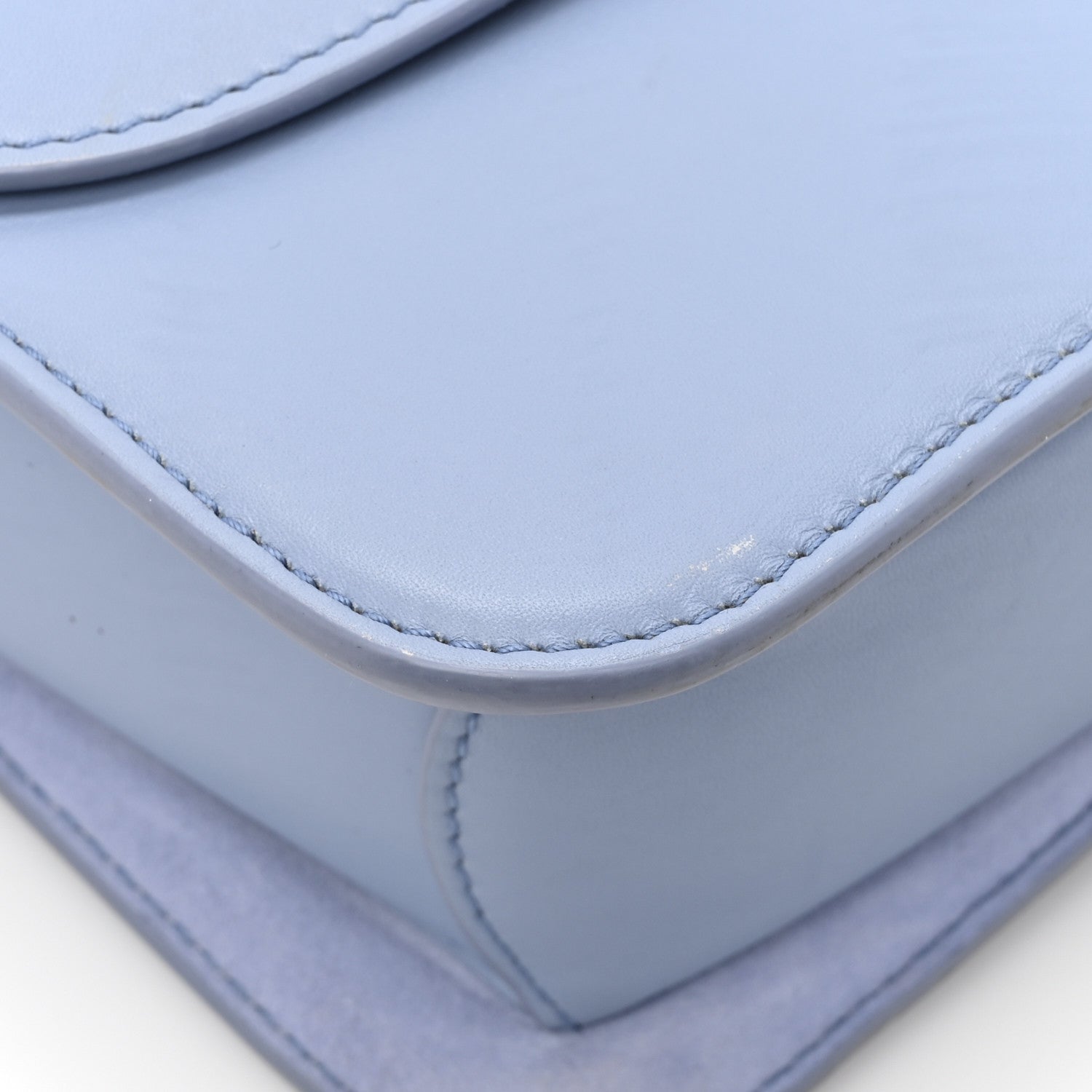 Loro Piana Calfskin Artemis Shoulder Bag Blue 13 of 19