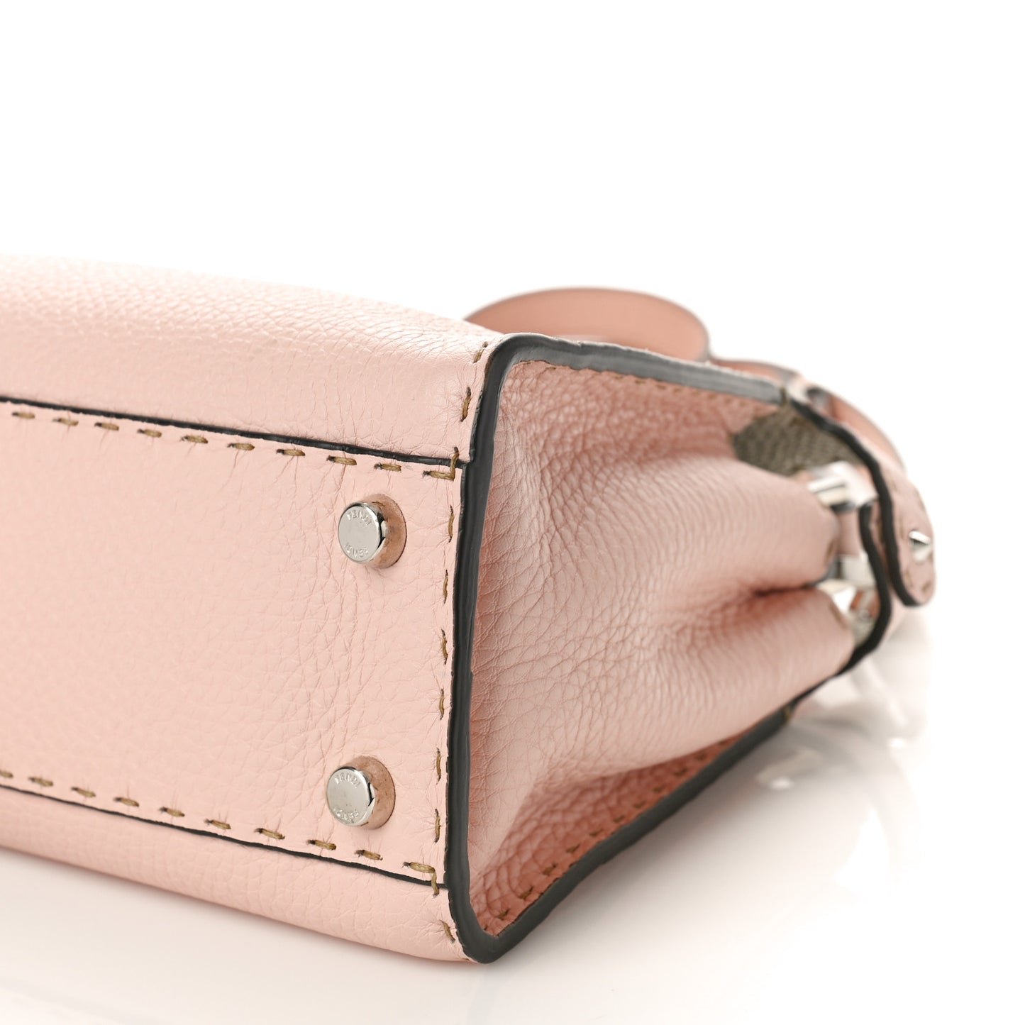 Cuoio Romano Selleria Bi-Color Medium Peekaboo Iconic Essentially Satchel Cipria Latte