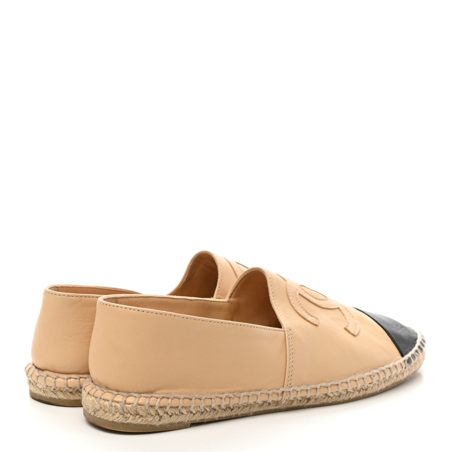 Lambskin CC Espadrilles 39 Beige Black