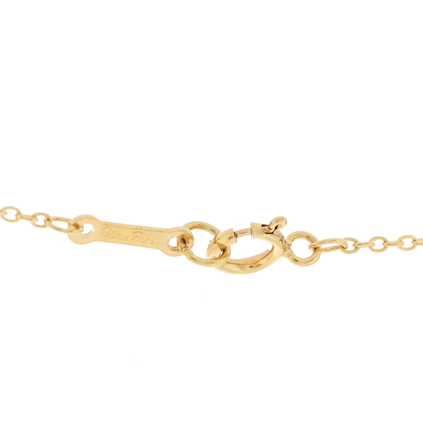 18K Yellow Gold Mini Paloma Picasso Loving Heart Pendant Necklace