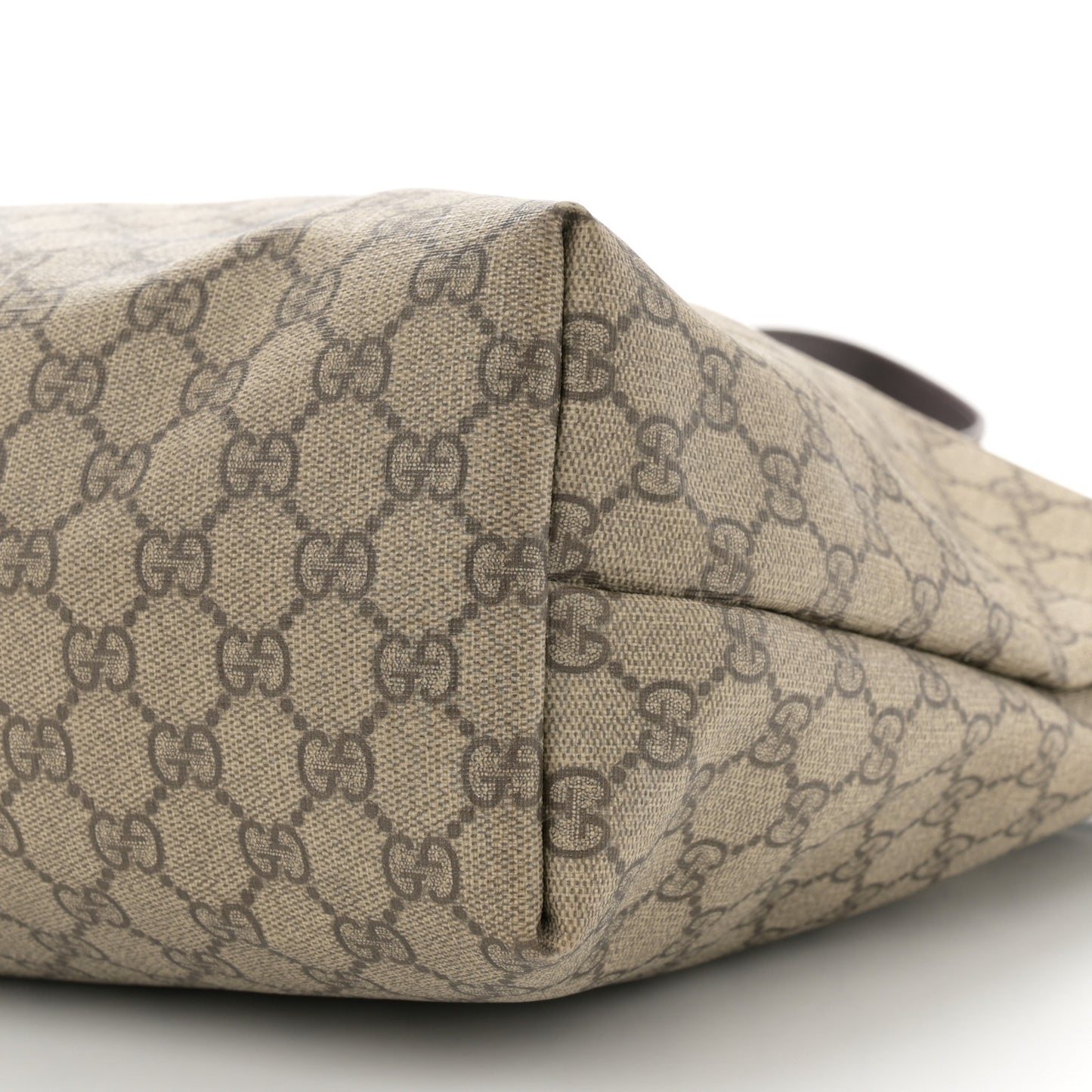 GG Supreme Monogram Large Zippered Shopping Tote Brown