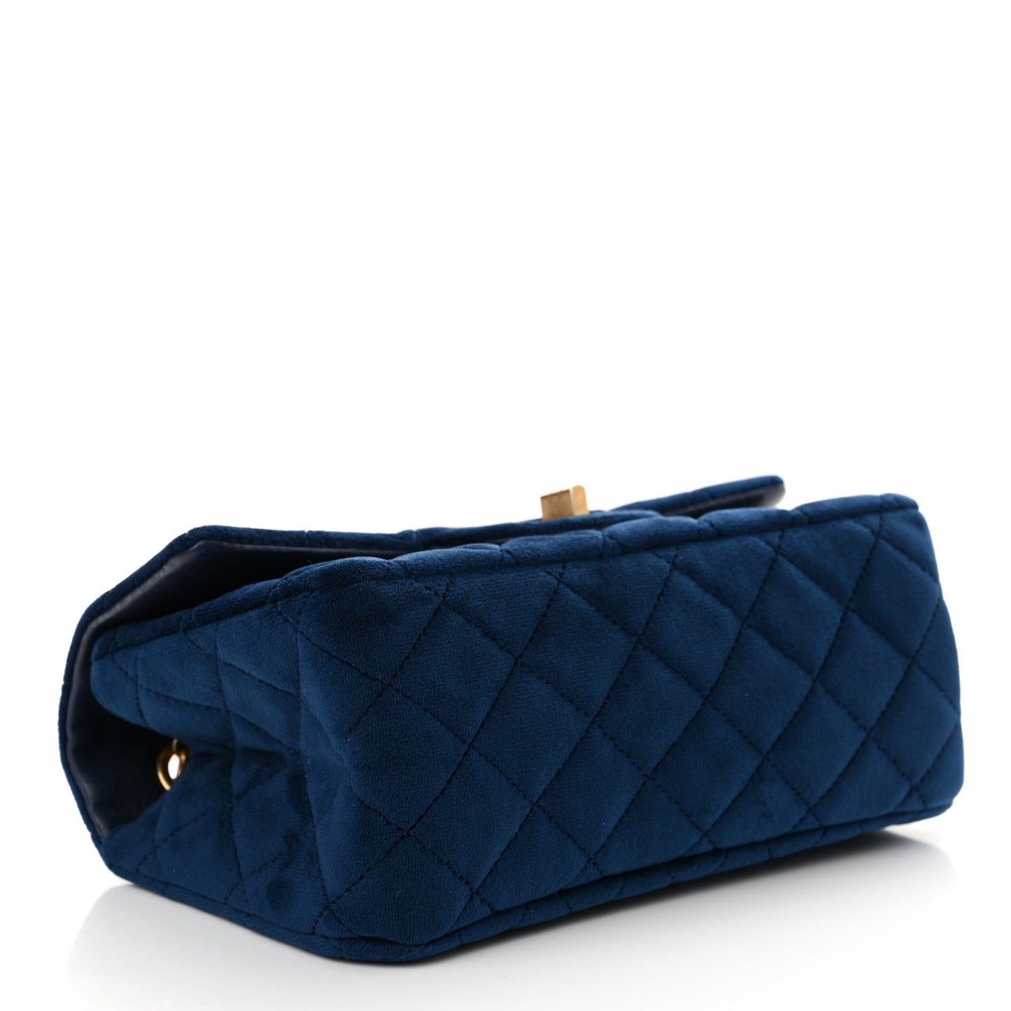 Velvet Quilted Mini 2.55 Reissue Flap Blue