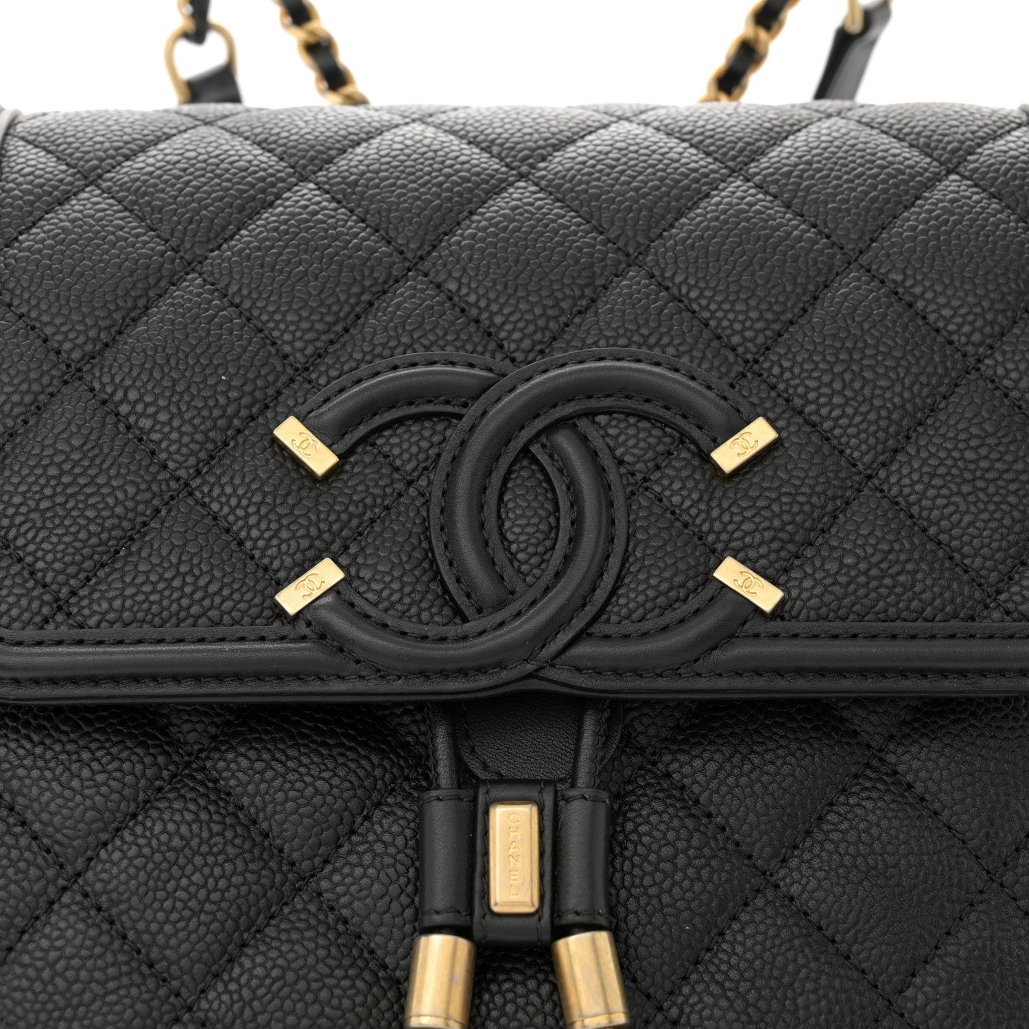 Chanel Caviar Quilted Filigree Backpack Black 8 of 12
