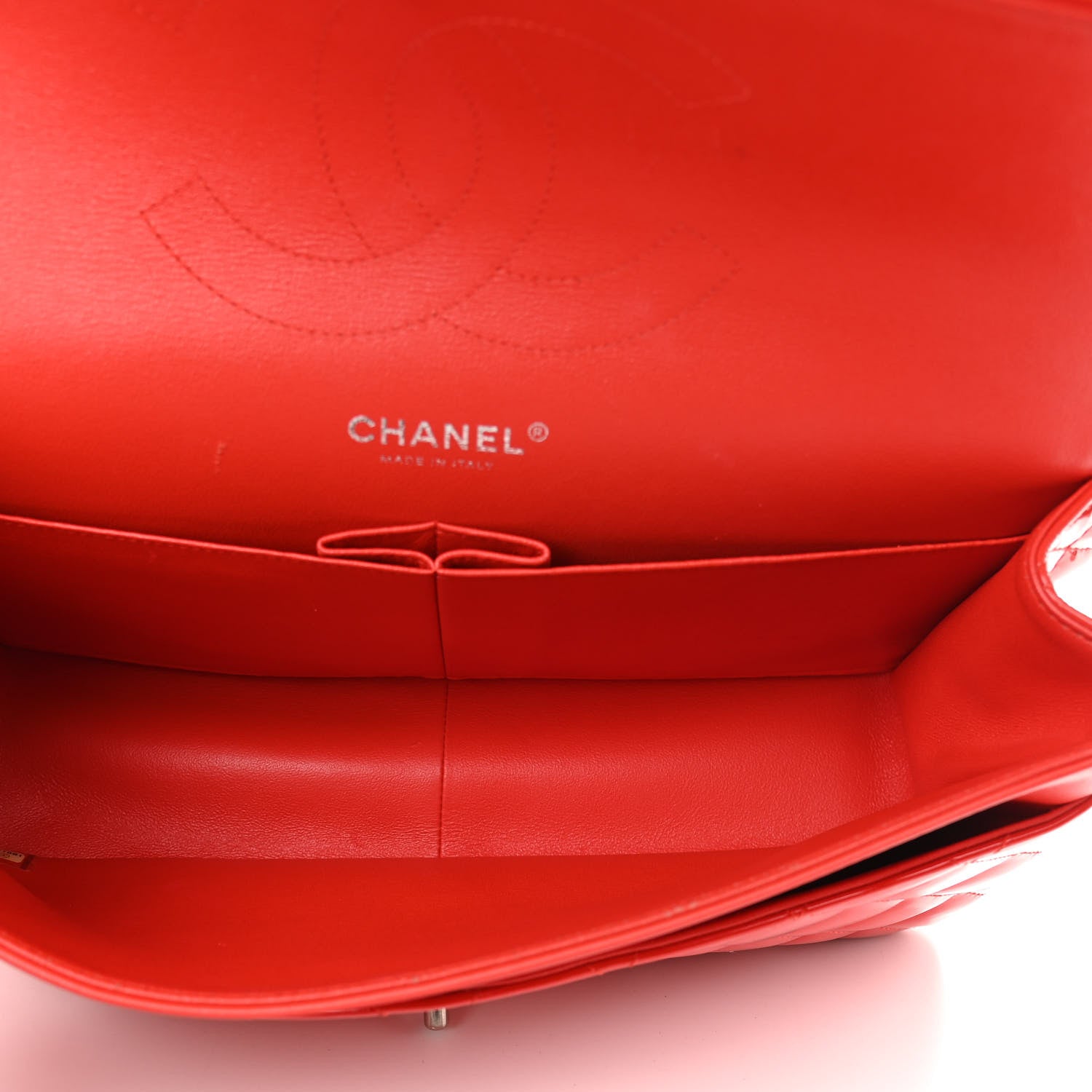 Chanel Patent Quilted Jumbo Double Flap Red 5 of 11