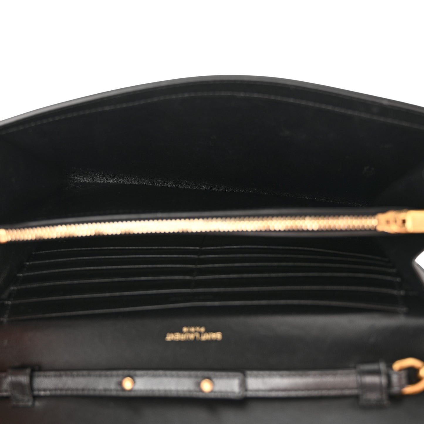 Smooth Calfskin Tri-Metal Cassandre Wallet On Chain WOC Black