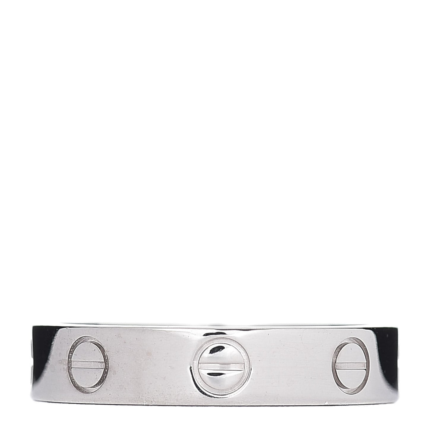 18K White Gold Diamond 4mm LOVE Wedding Band Ring 51 5.75