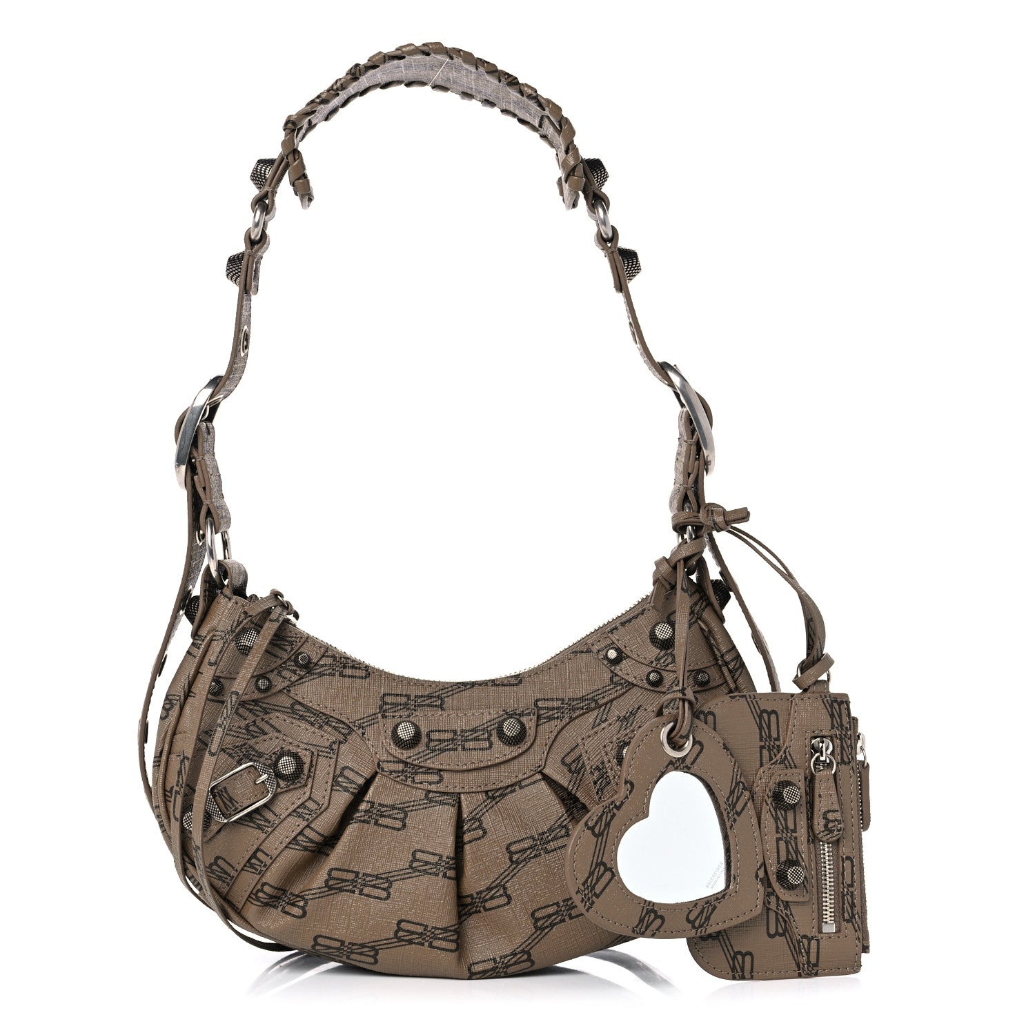 Balenciaga Coated Canvas BB Monogram Le Cagole Shoulder Bag XS Beige Brown 1 of 10