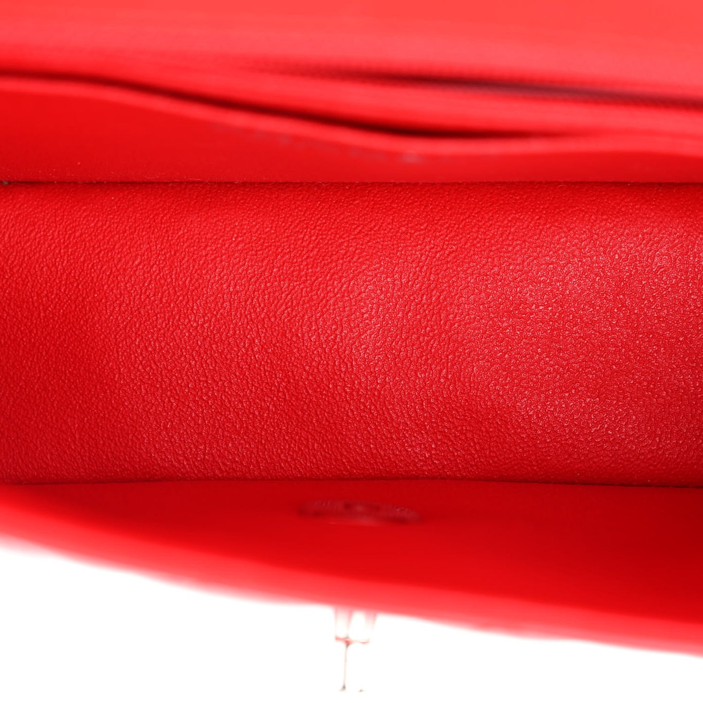 Patent Calfskin Quilted Bi-Color Mini Rectangular Flap Red Black