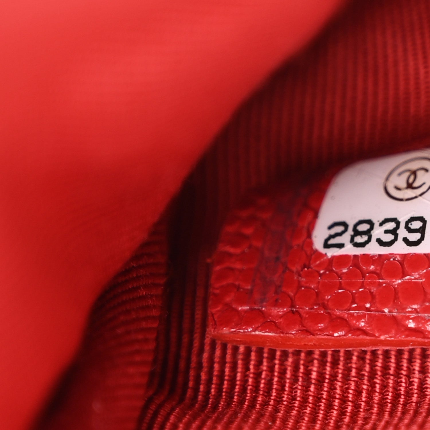 Chanel Caviar Quilted Small Cosmetic Case Red 7 of 10