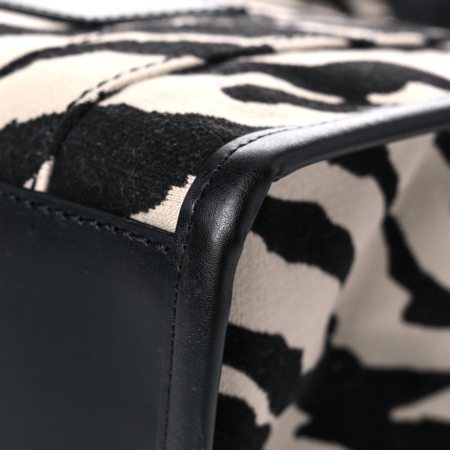 Cotton Canvas Zebra Tiger Print Mini The Traveler Tote Bag