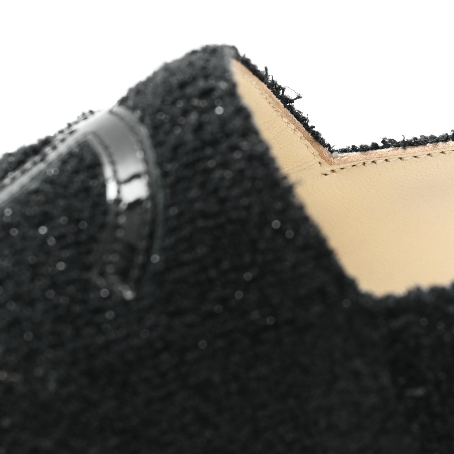 Chanel Tweed Lambskin Patent CC Espadrilles 37 Black 10 of 11