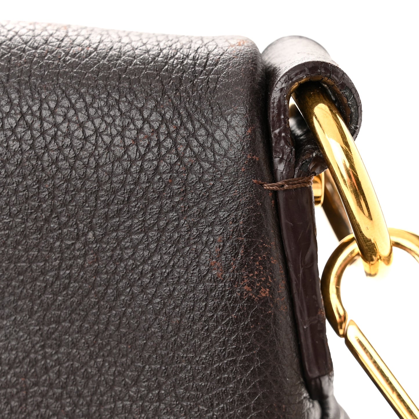 Grained Calfskin Medium Jennifer Crossbody Bag Brown