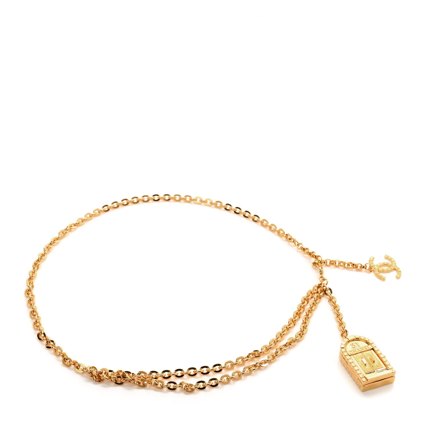 Metal 31 Rue Cambon Door Belt Gold