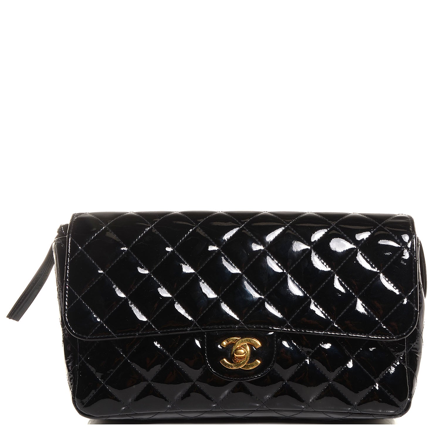 chanel patent leather backpack Chanel Patent Leather Flap Backpack Black 88139 – FASHIONPHILE