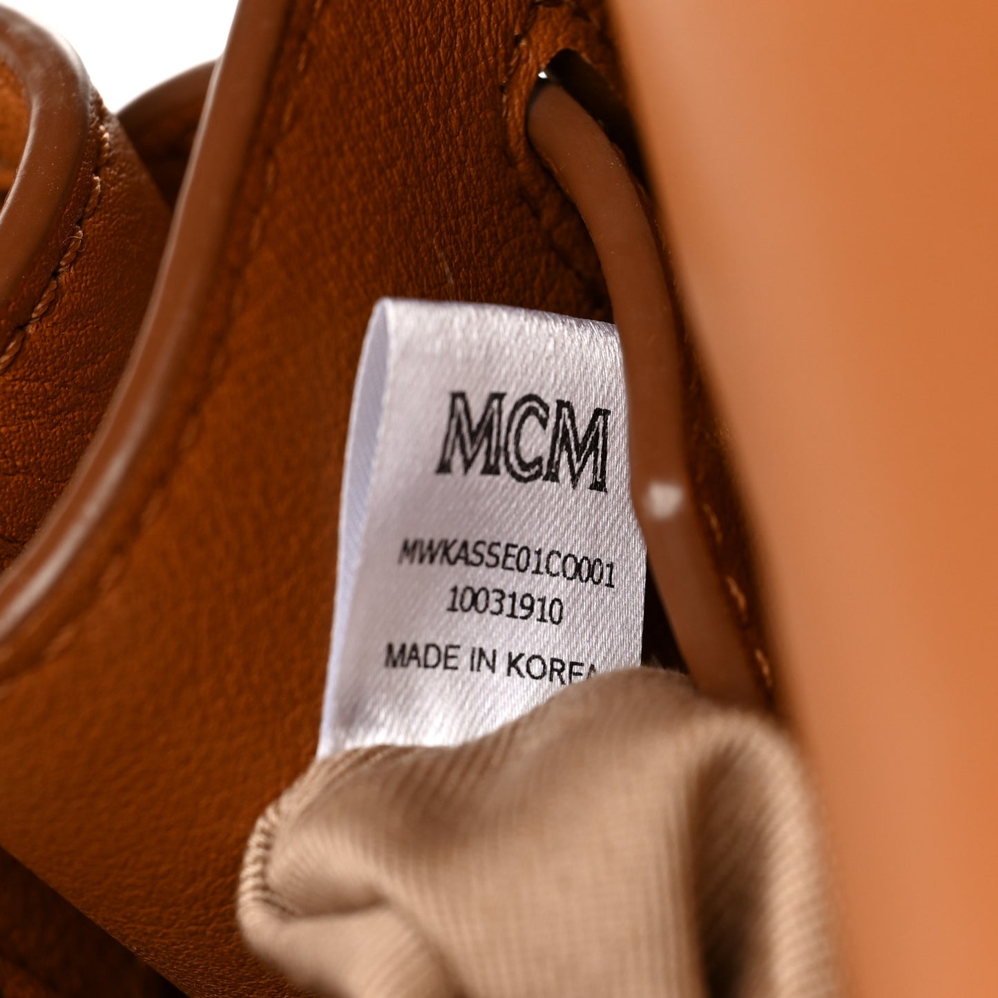 Calfskin Ottoman Essential Visetos Small Backpack Cognac