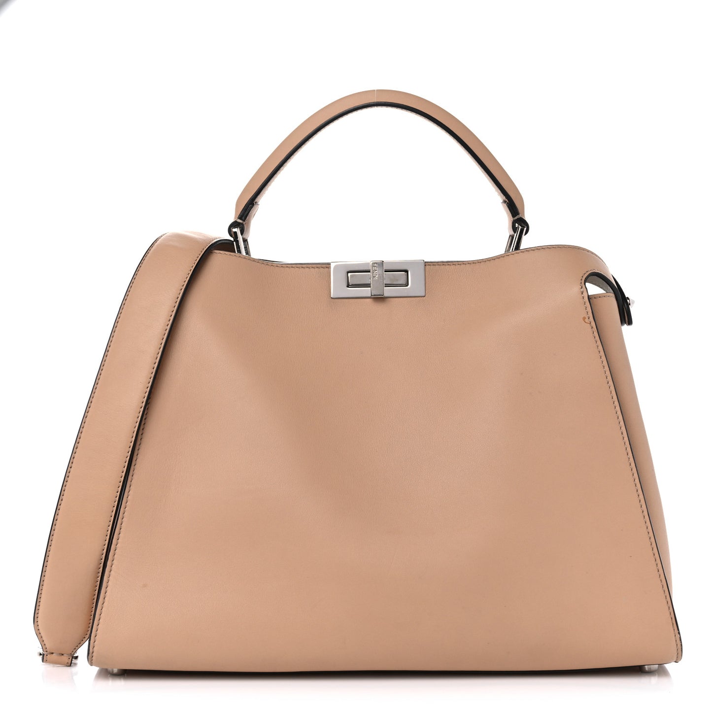 Vitello Tahiti Burro Large Peekaboo Iconic Essentially Satchel Beige