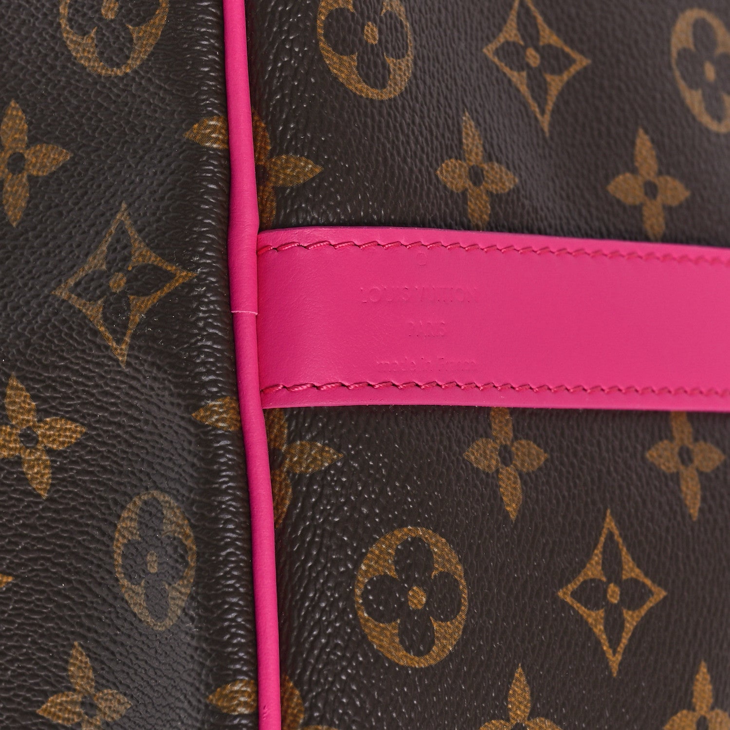 Louis Vuitton Monogram Macassar Keepall Bandouliere 50 Fuchsia 5 of 10