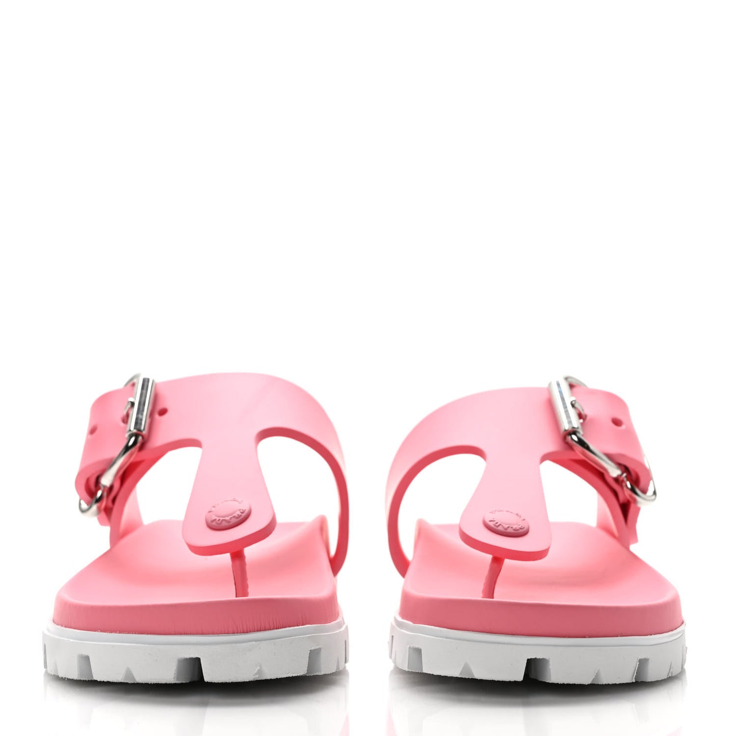EVA Rubber Buckled Lug Sole 20mm Thong Sandals 36 Begonia