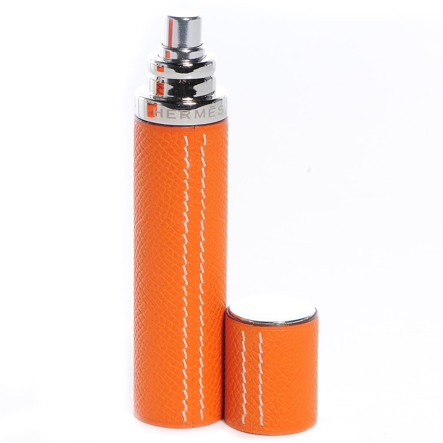 Hermes Epsom Atomizer Refillable Bottle and Case Orange .33 fl. oz. 1 of 4