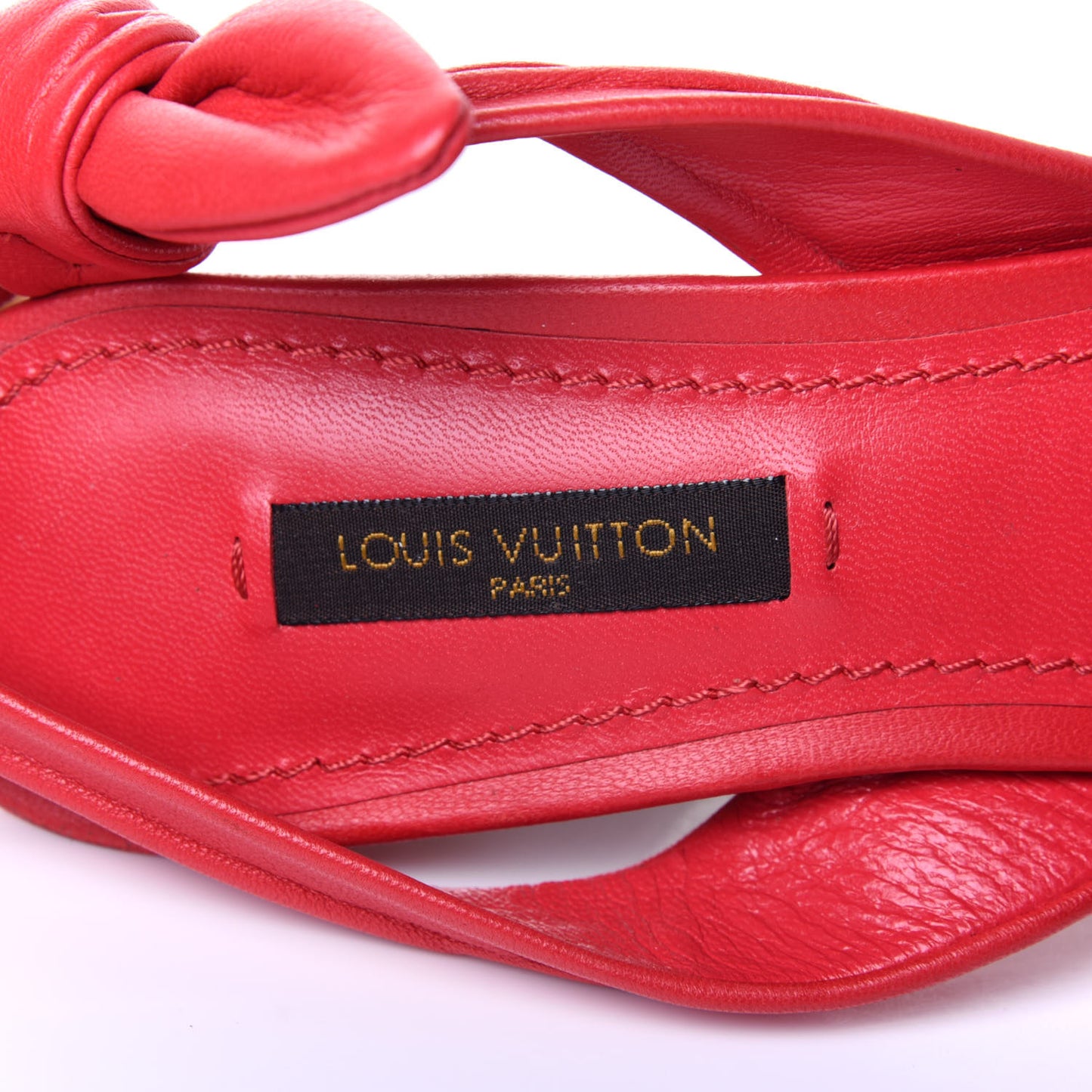 Deerskin Cork Porto Cervo Sandals 36 Red