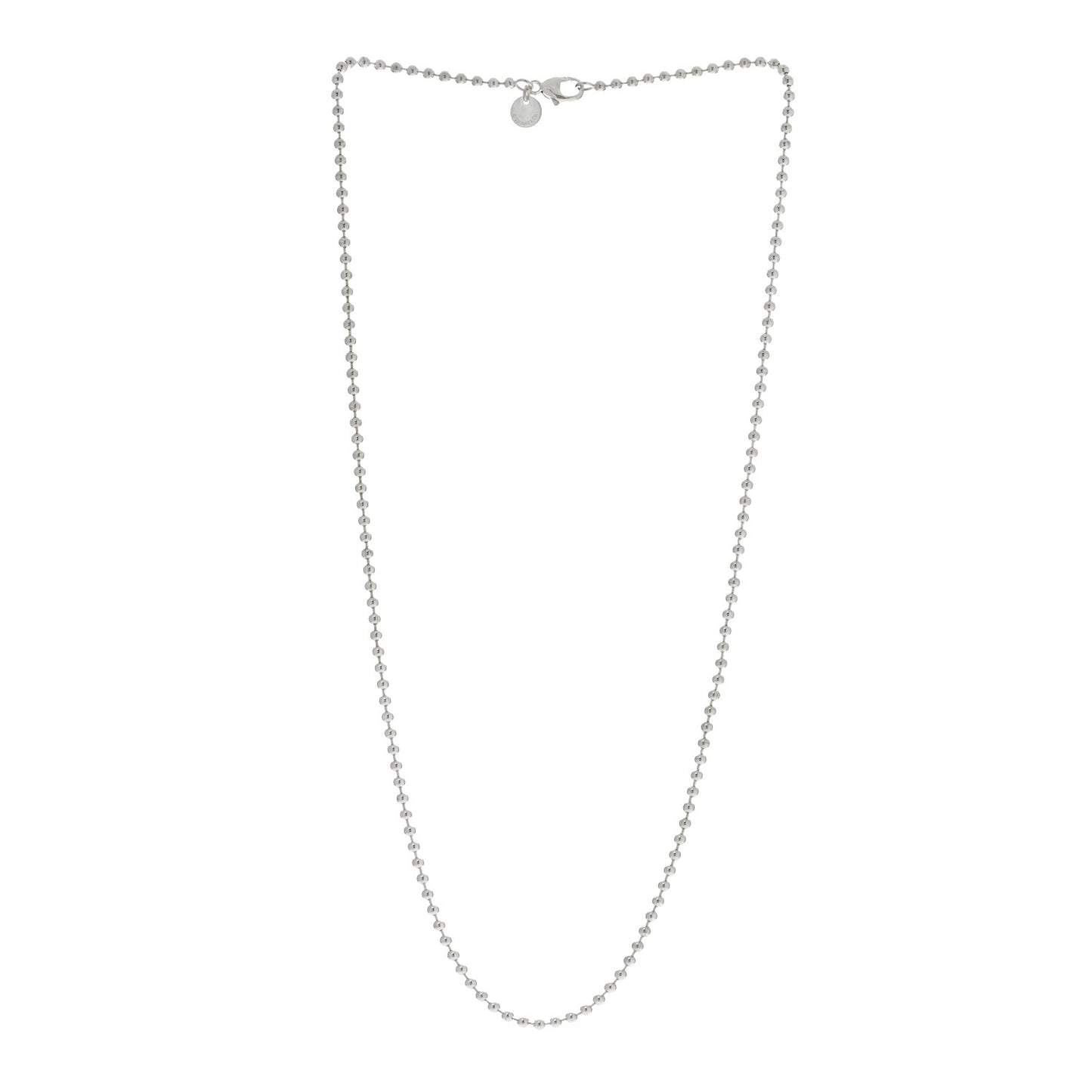 Sterling Silver 1.2mm Bead Chain Necklace 20"