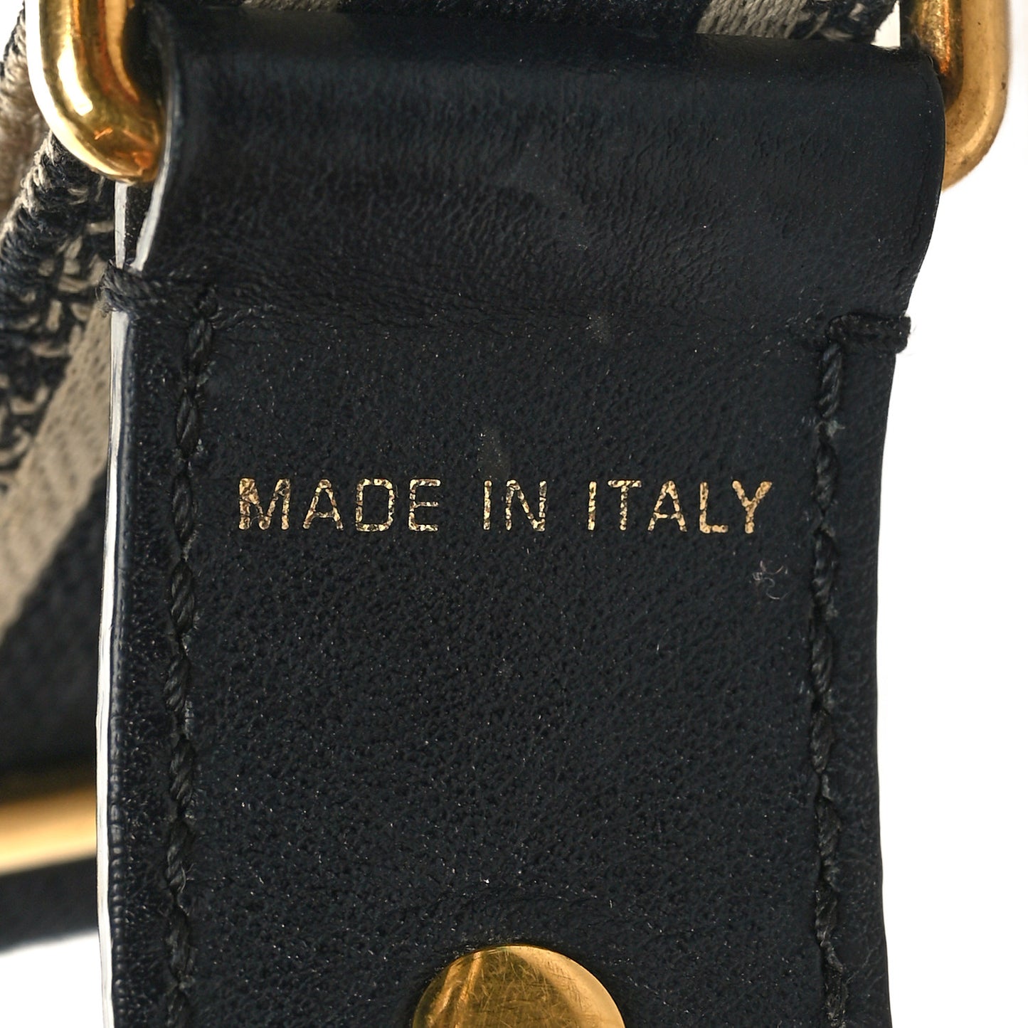 Canvas Embroidered Shoulder Strap Black