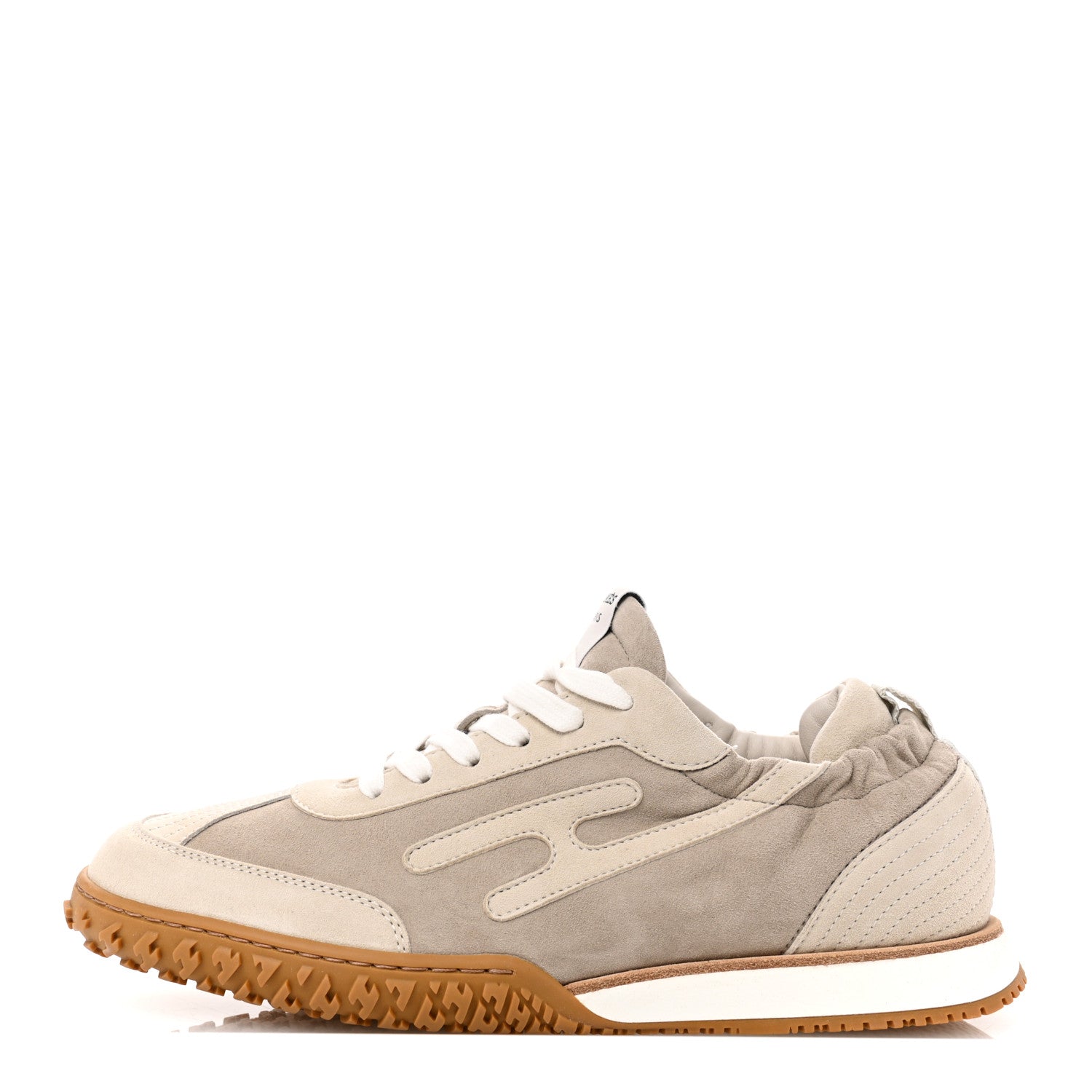 Hermes Suede Goatskin Mens Jet Sneakers 38.5 Beige Esquisse Glaise