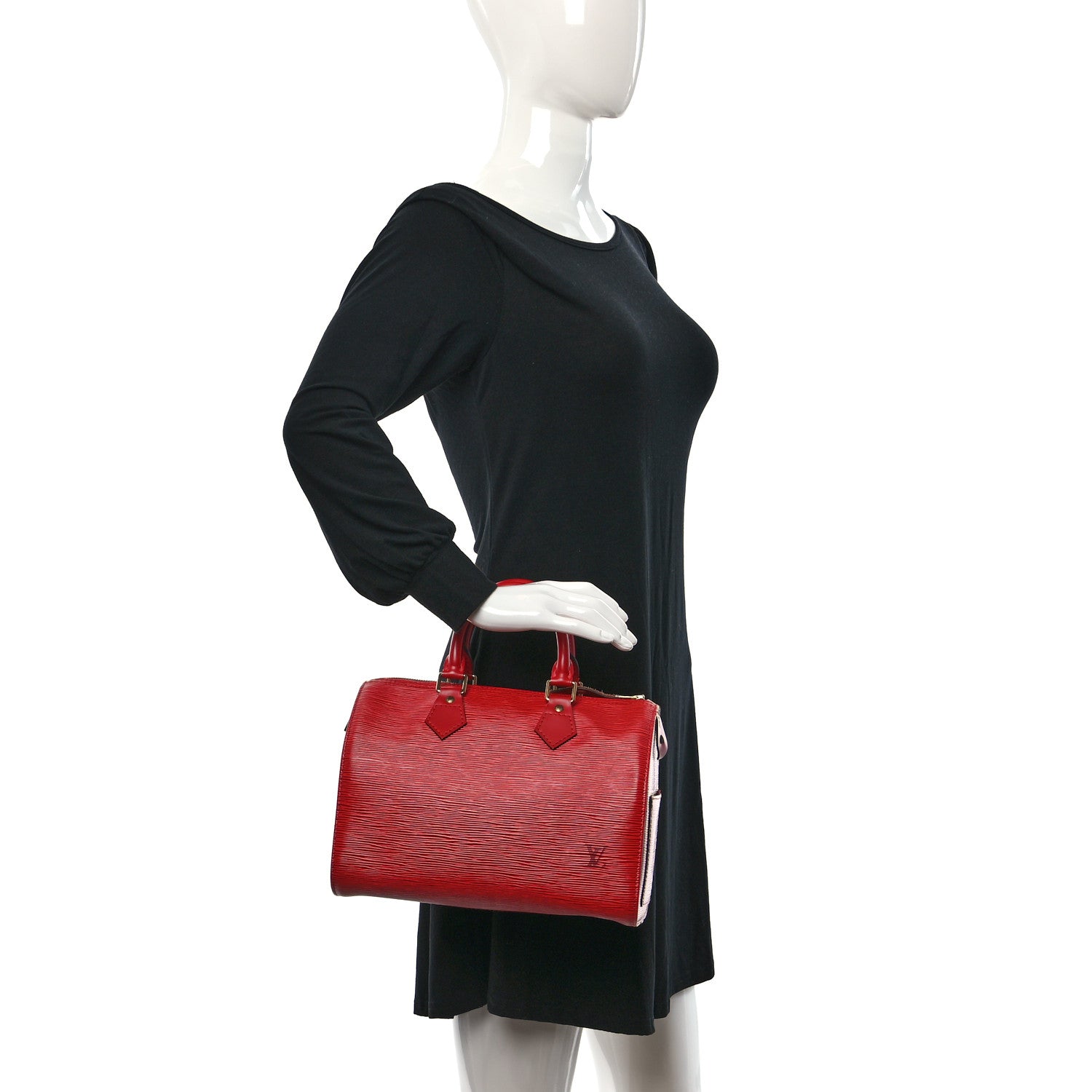 Louis Vuitton Epi Speedy 25 Castillan Red 2 of 9