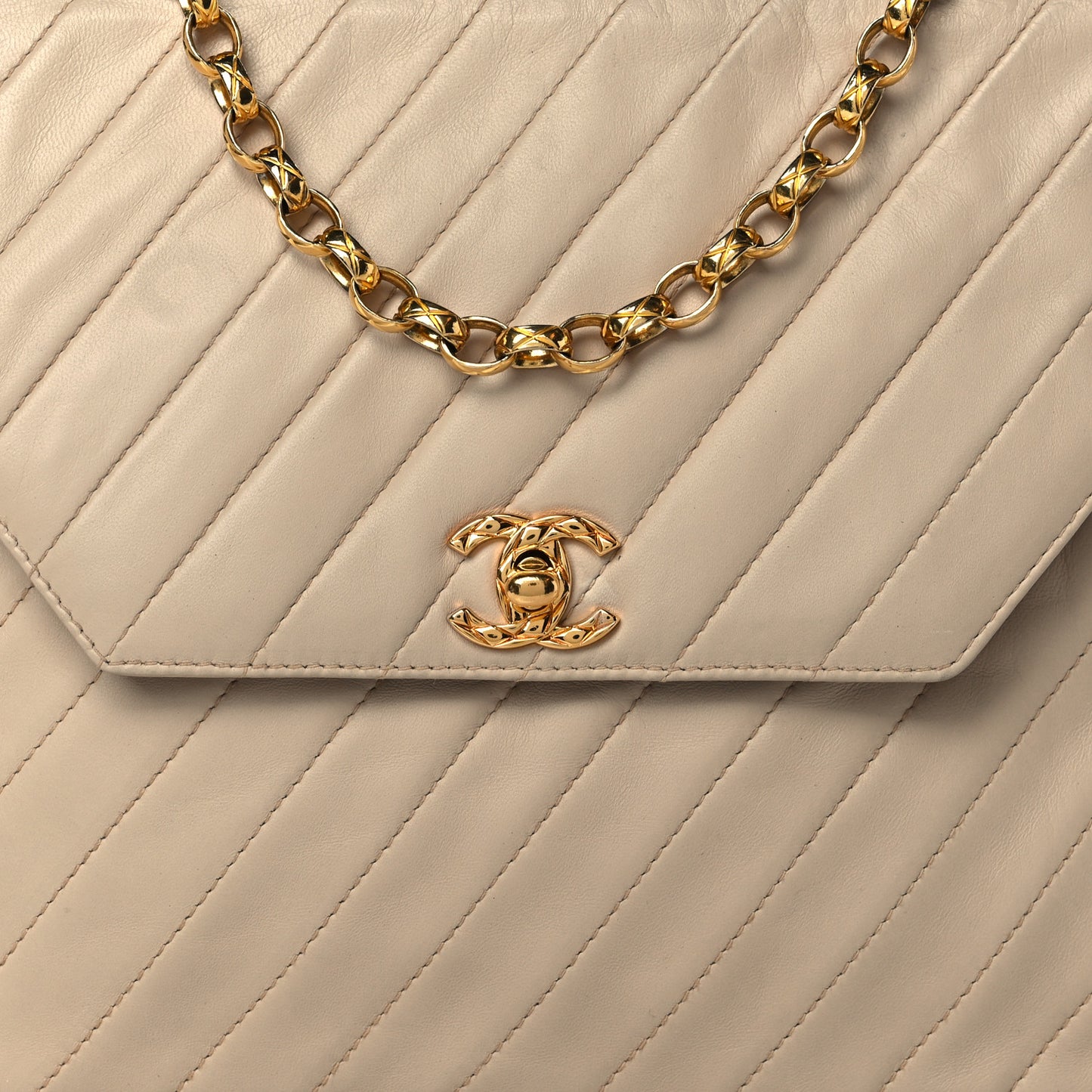 Lambskin Diagonal Quilted Tassel Camera Bag Light Beige