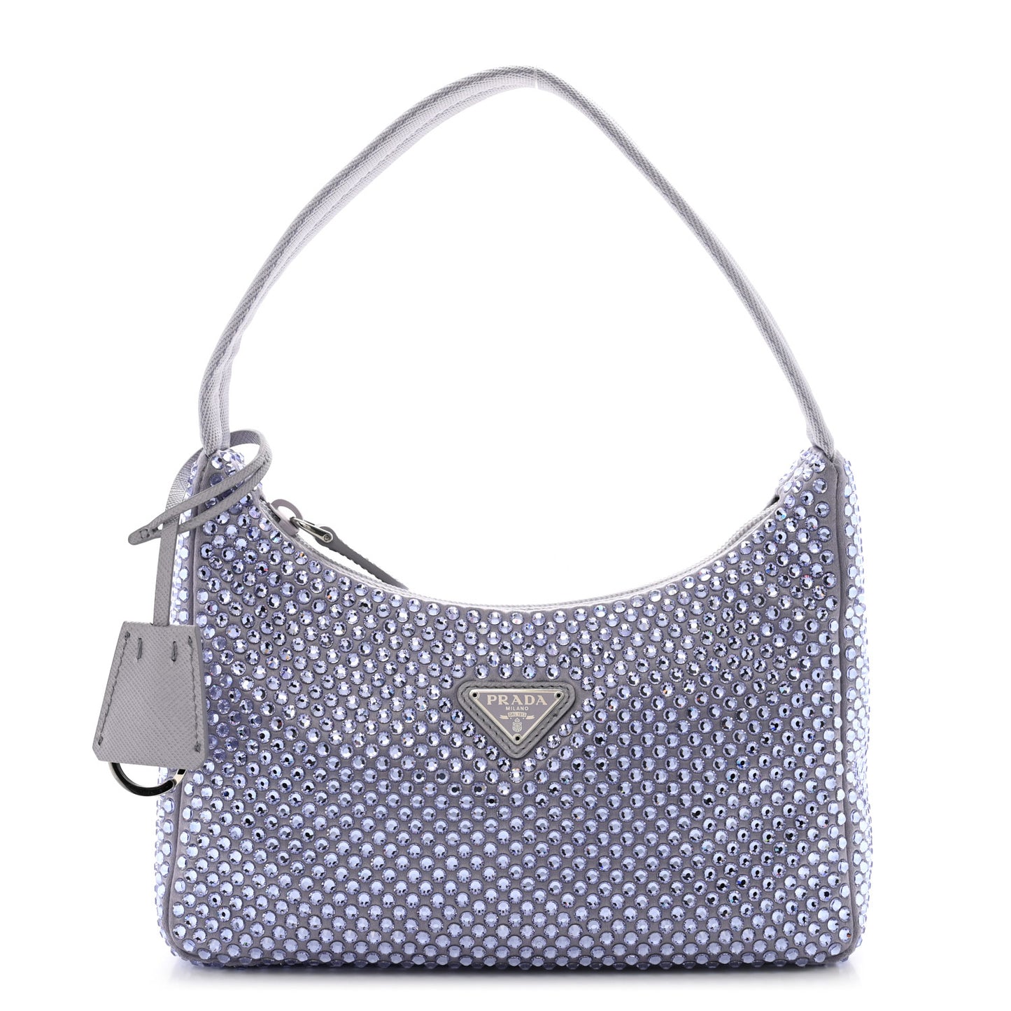 Satin Crystal Mini Re-Edition 2000 Bag Glicine