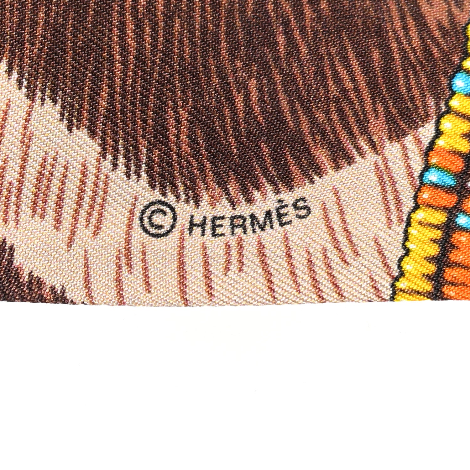Hermes Silk Pelages et Camouflage Twilly 3 of 4