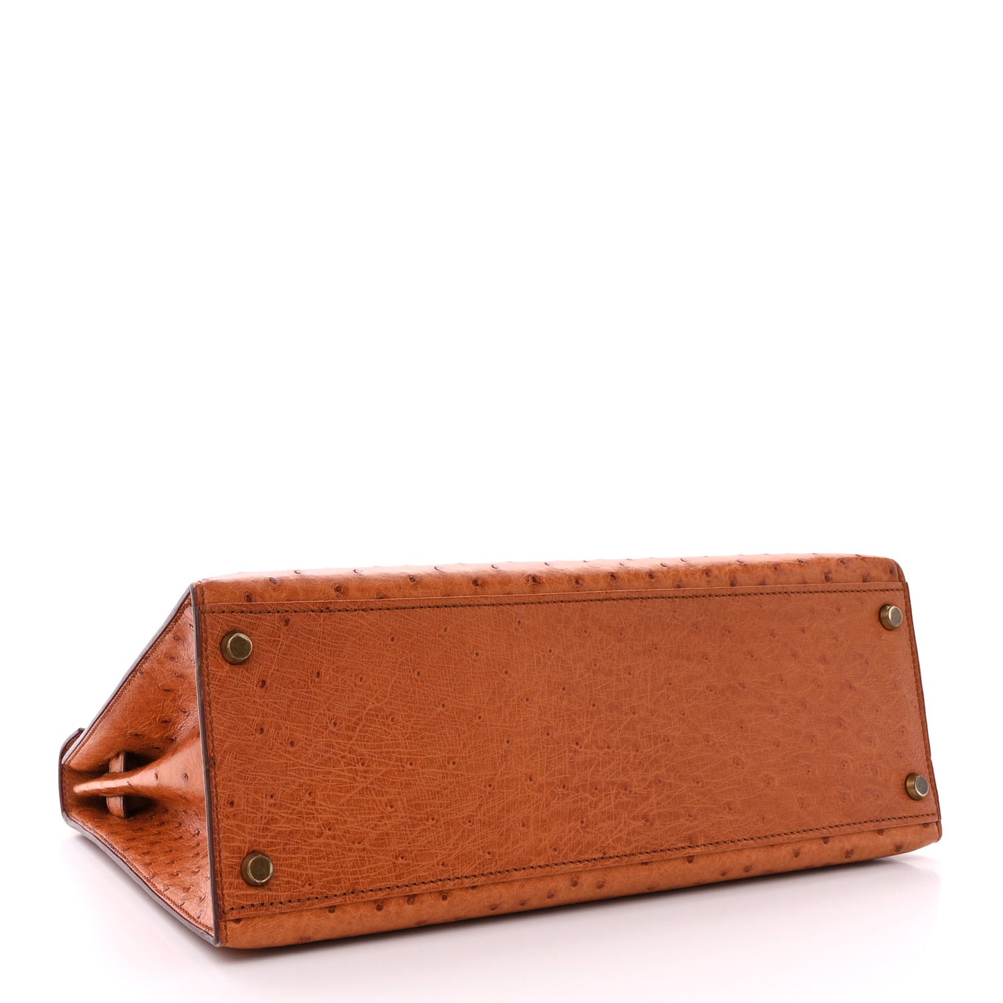 Ostrich Kelly Sellier 32 Gold