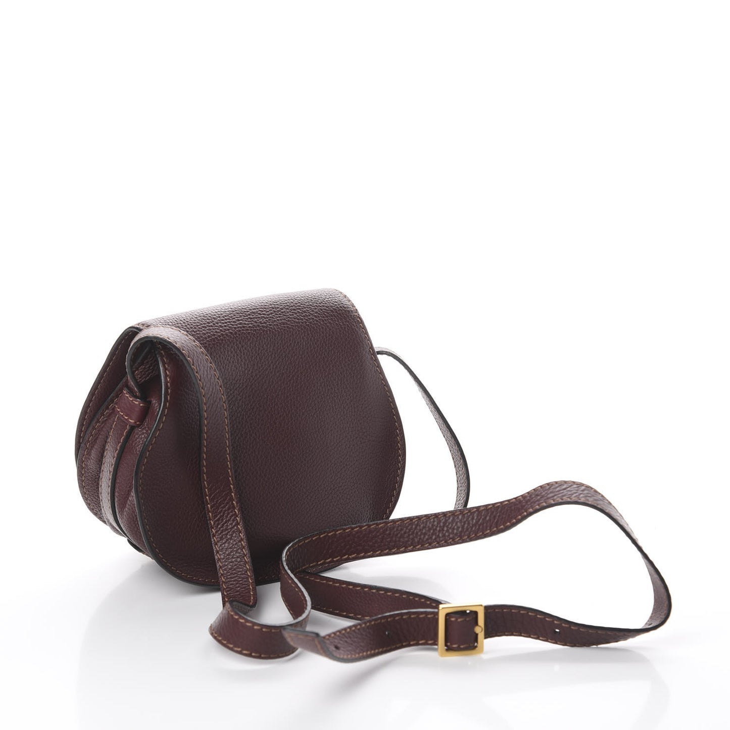 Calfskin Mini Marcie Round Crossbody Bag Dark Velvet