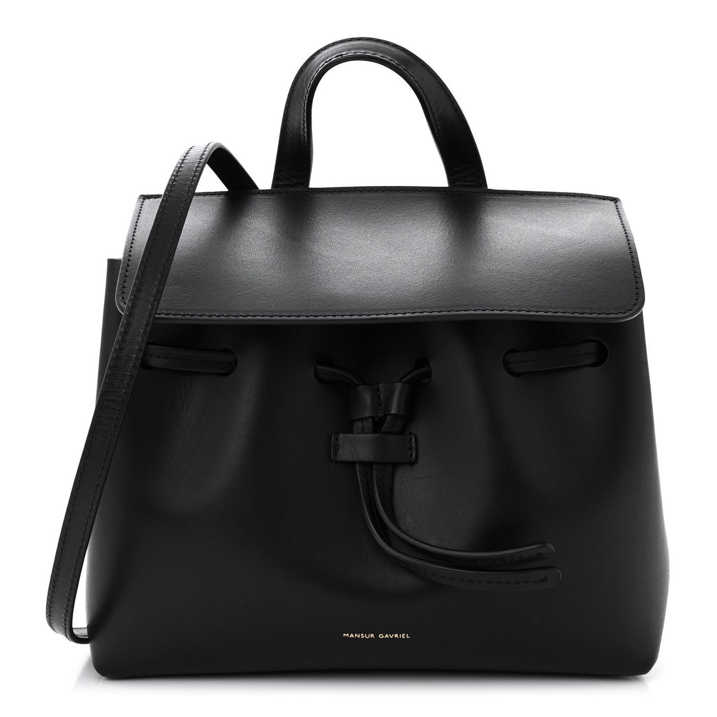 Calfskin Mini Mini Lady Bag Black Flamma