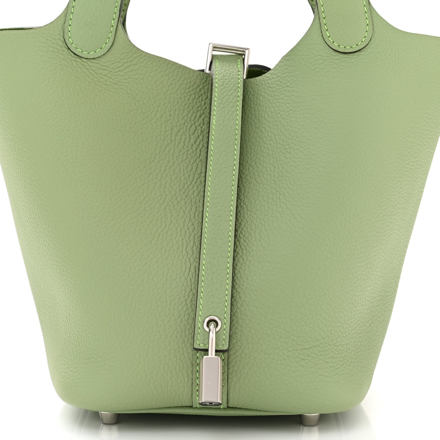 Hermes Taurillon Clemence Picotin Lock 18 PM Vert Criquet 8 of 10