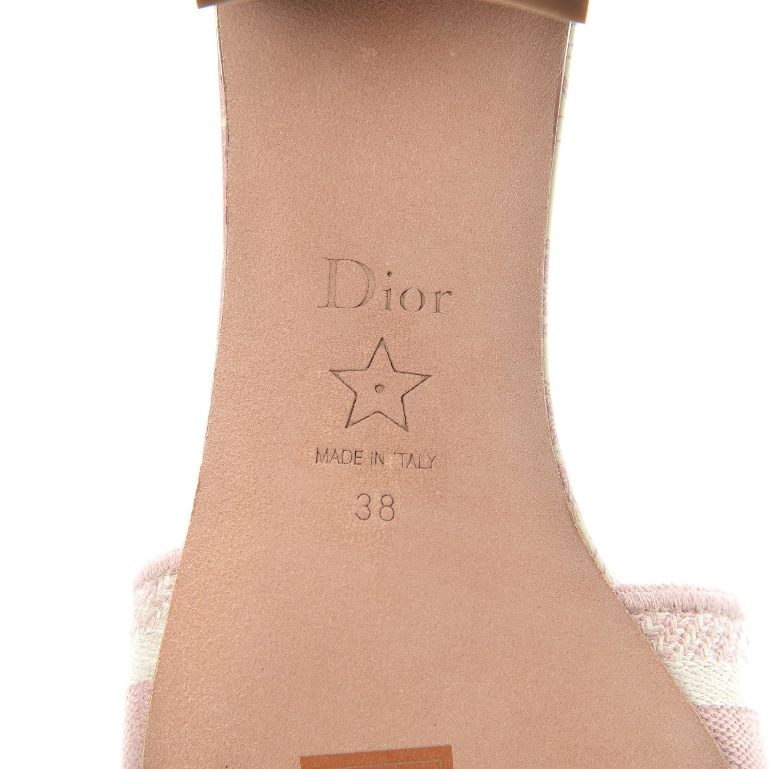 Christian Dior Cotton Toile De Jouy Embroidered Dway 50mm Slide Sandals 38 Light Pink 6 of 7