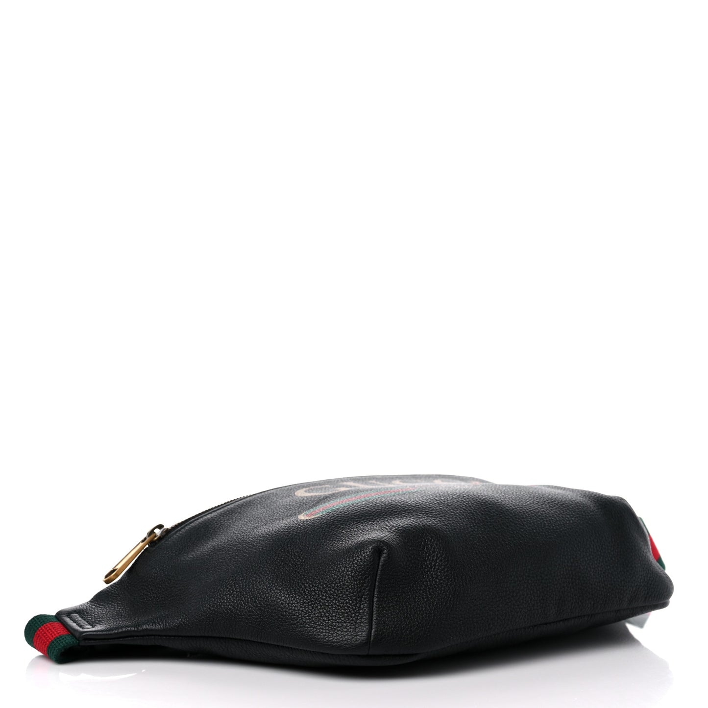 Grained Calfskin Logo Belt Bag Black