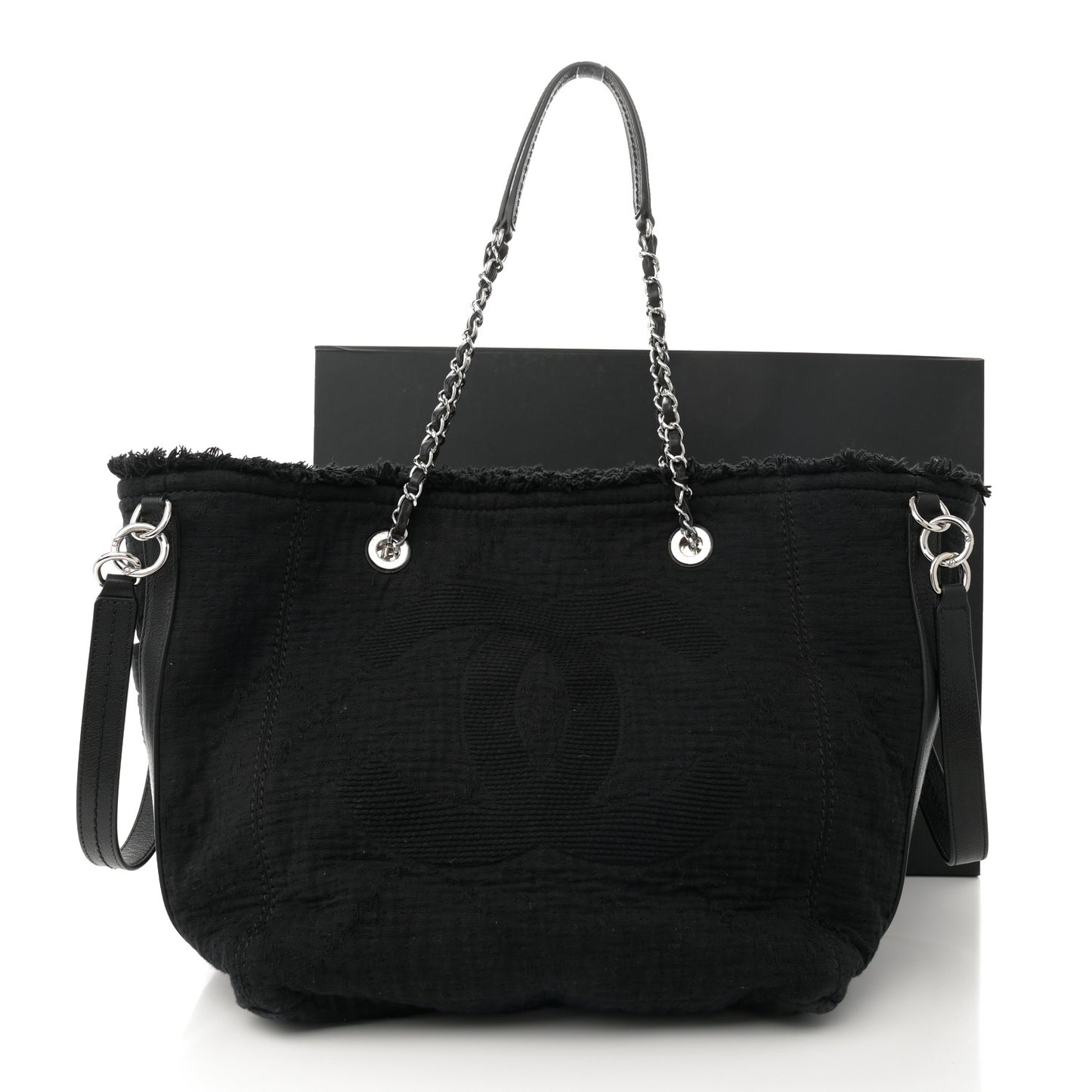 Canvas Small Double Face Tote Black