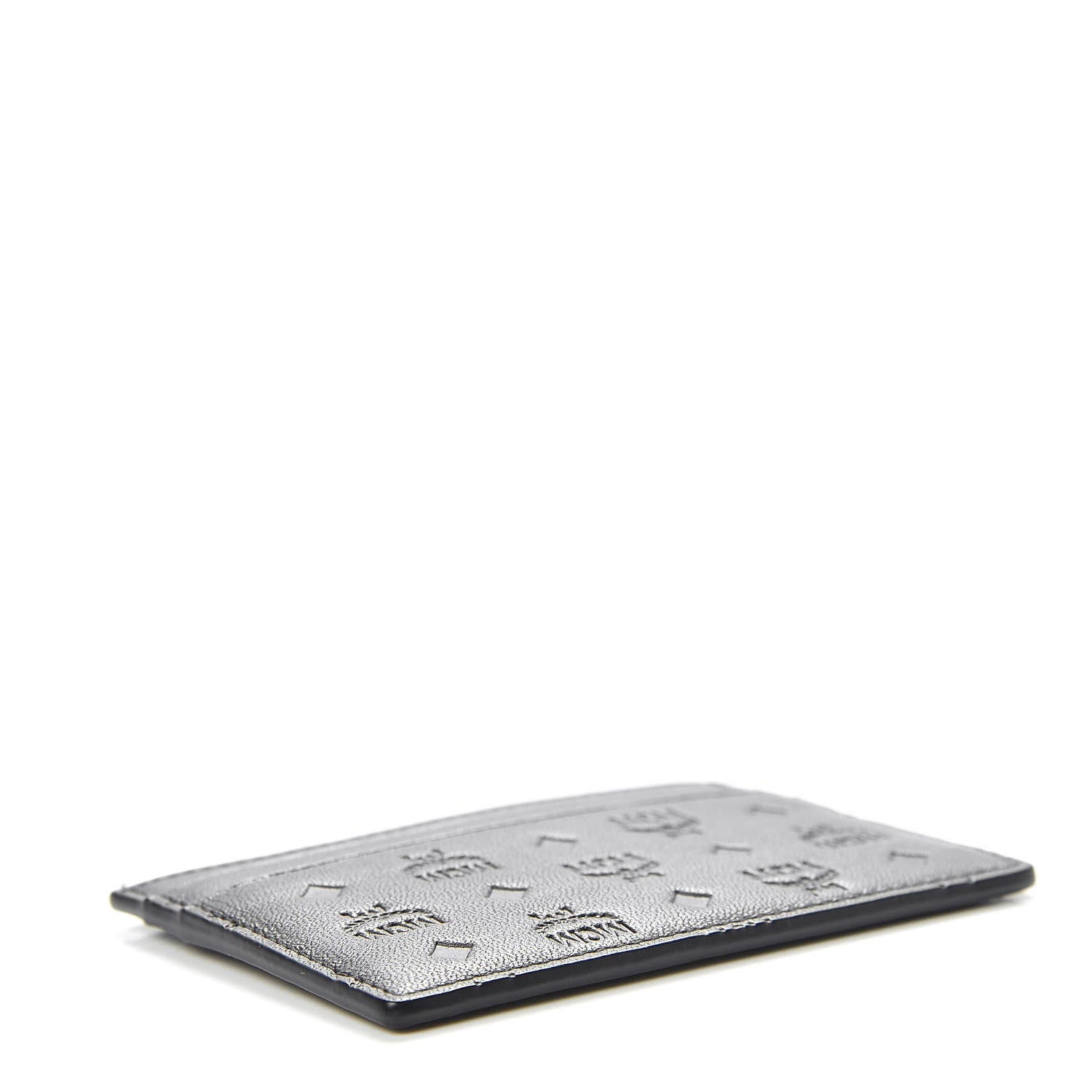 MCM Calfskin Calfskin Ottomar Monogram Card Case Black 4 of 6