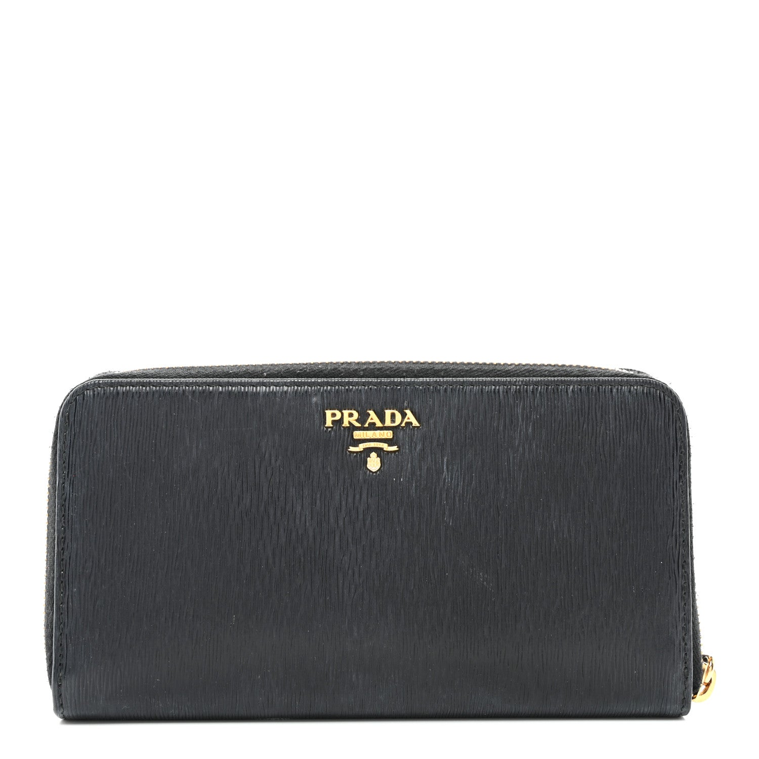 Prada Vitello Move Zip Around Wallet Black 1 of 10