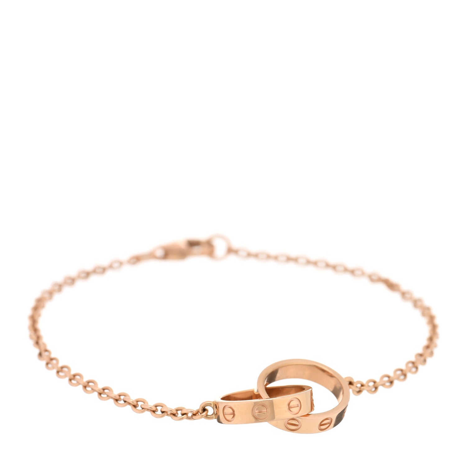 Cartier 18K Pink Gold Interlocking LOVE Bracelet 1 of 3