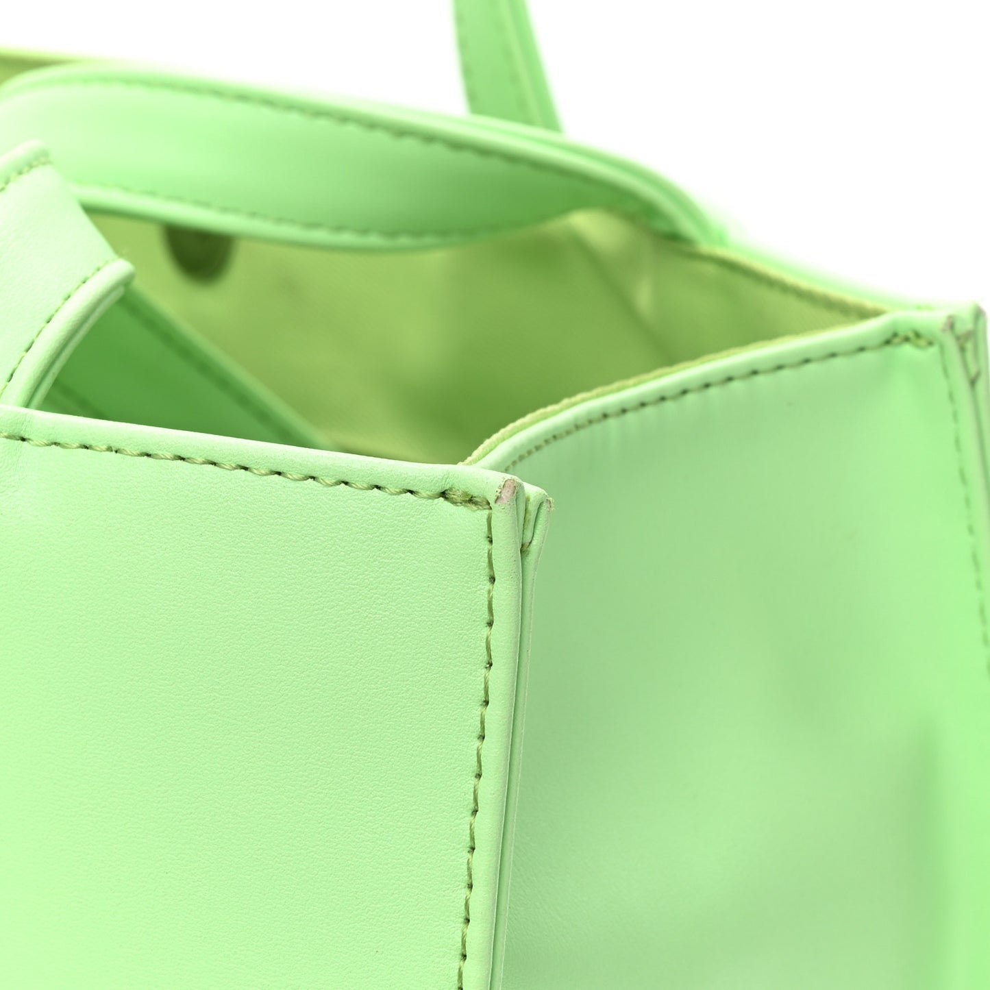 Vegan Leather Medium Shopping Bag Double Mint