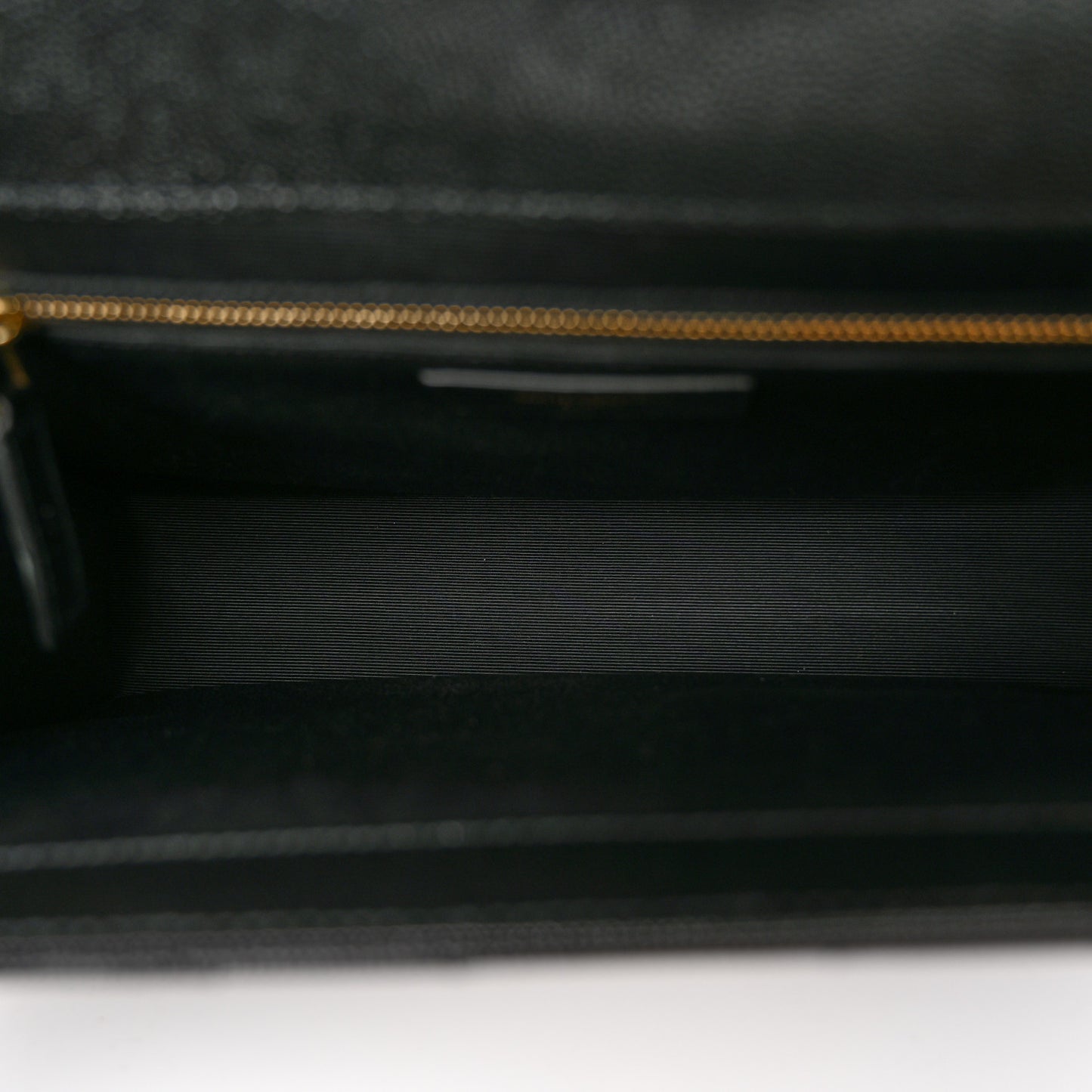 Grain De Poudre Matelasse Chevron Large Monogram Satchel Black