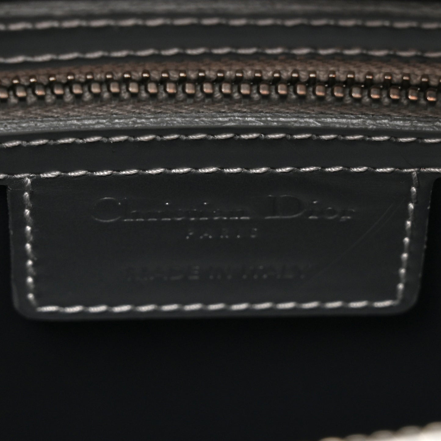 Metallic Patent Micro-Cannage Medium Lady Dior Silver