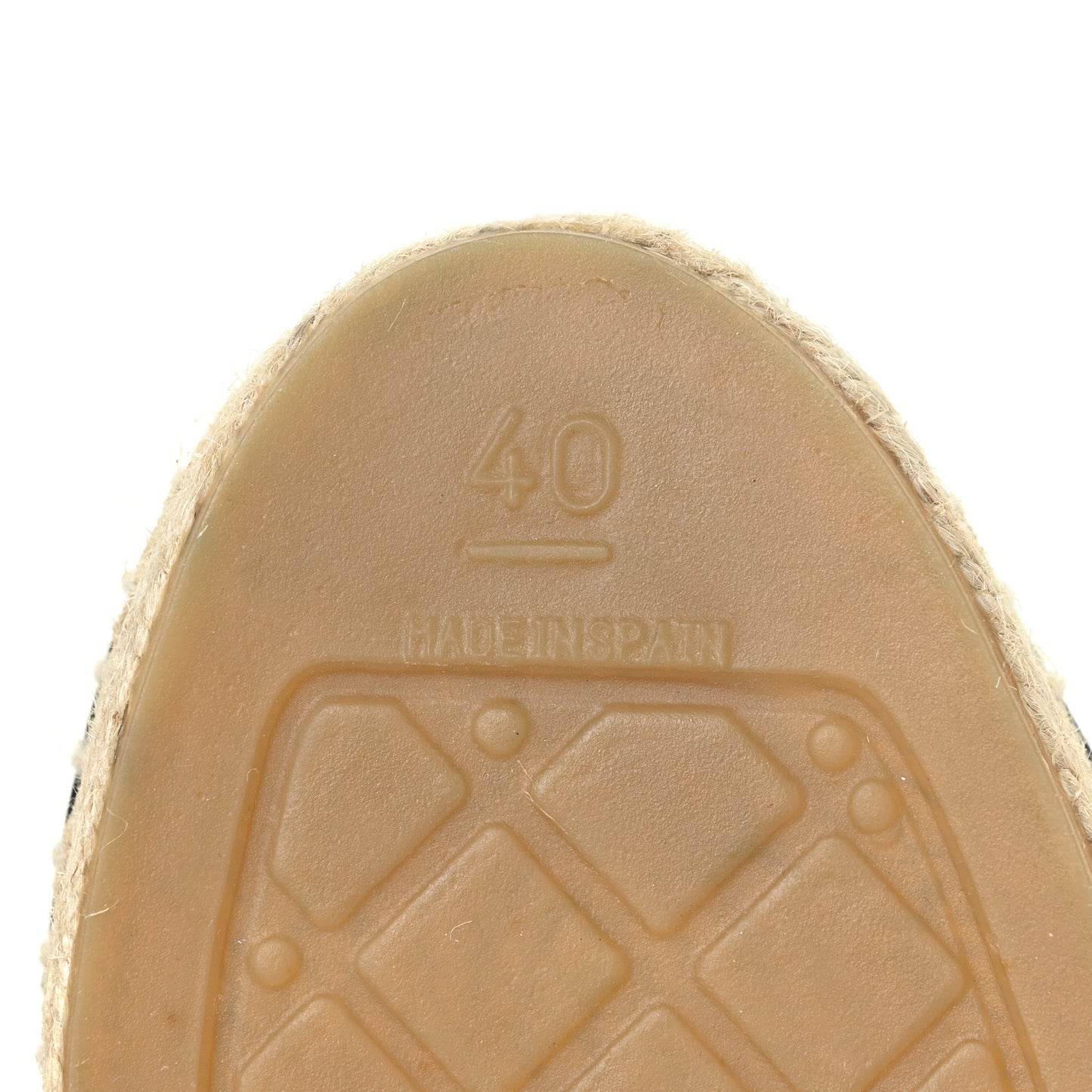 Calfskin Chain CC Espadrilles 40 Black
