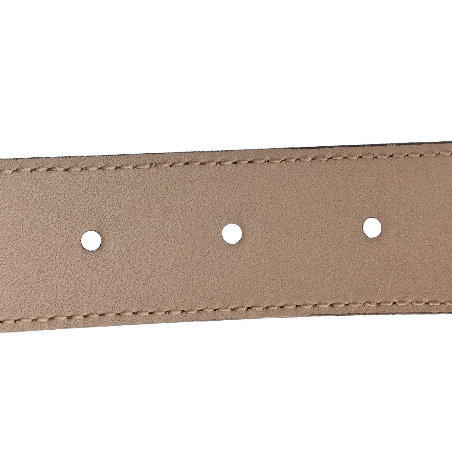 Gucci GG Supreme Monogram Calfskin Double G 30mm Belt 80 32 Beige Mystic White Oatmeal 4 of 6