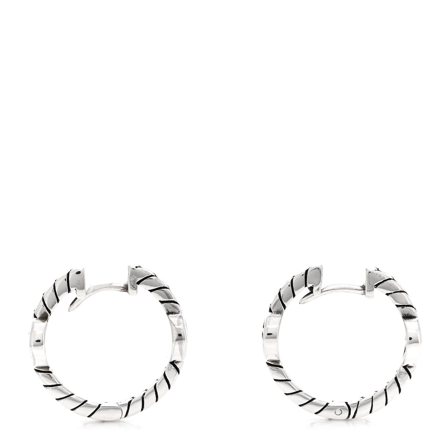 Sterling Silver Interlocking G Hoop Earrings