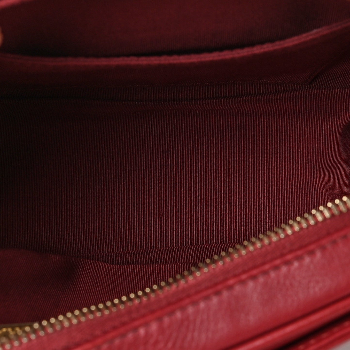 Calfskin Quilted CC Small Vanity Case Dark Red